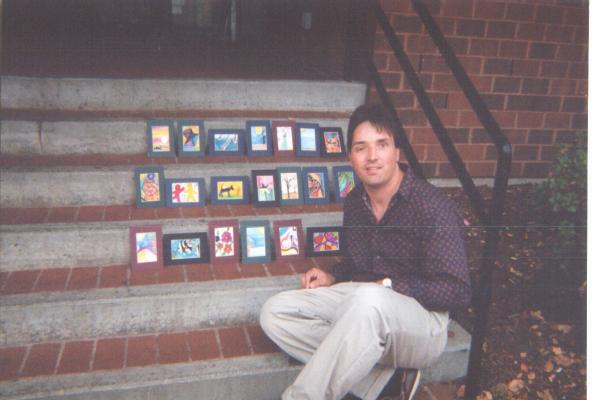 Image of Scott and paintings